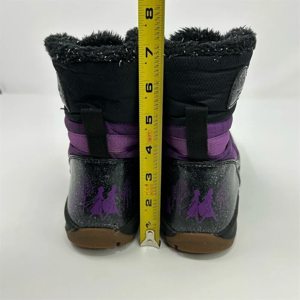 Sorel Disney Frozen 2 Whitney Short Girls Snow Boots Purple Glitter Elsa Size 6